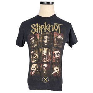 Slipknot 1999-2009 Heavyweight Band T-Shirt Hanes Pre-Shrunk Cotton Black Small